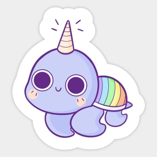 Rainbow Unicorn Turtle Sticker